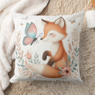 Storybook Woodland Babies Fox und Butterfly Kissen
