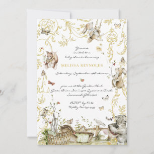 Storybook Woodland Forest Baby Dusche Einladung