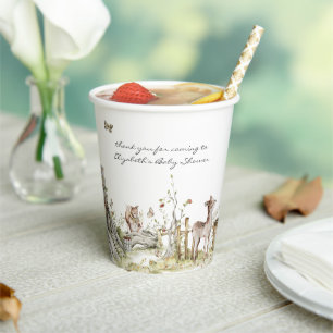 Storybook   Woodland Forest Baby Dusche Pappbecher