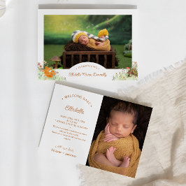 Storybook Woodland Fox 2 Foto Birth Ankündigung