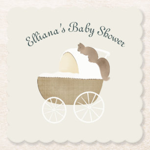 Storybook Woodland Friends Baby Carriage Squirrel Untersetzer