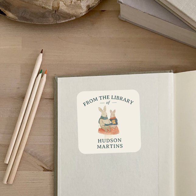Storybook Woodland Friends Book Plate Sticker (Créateur téléchargé)