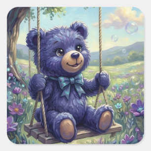 StoryBookCharm3 Quadratischer Aufkleber