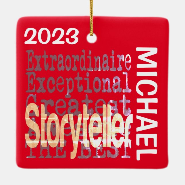 Storyteller Extraordinaire CUSTOM Keramikornament (Rückseite)