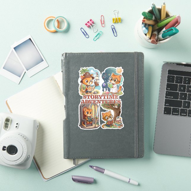 Storytime Adventures – A Journey Through Books Aufkleber (iPad Hülle)