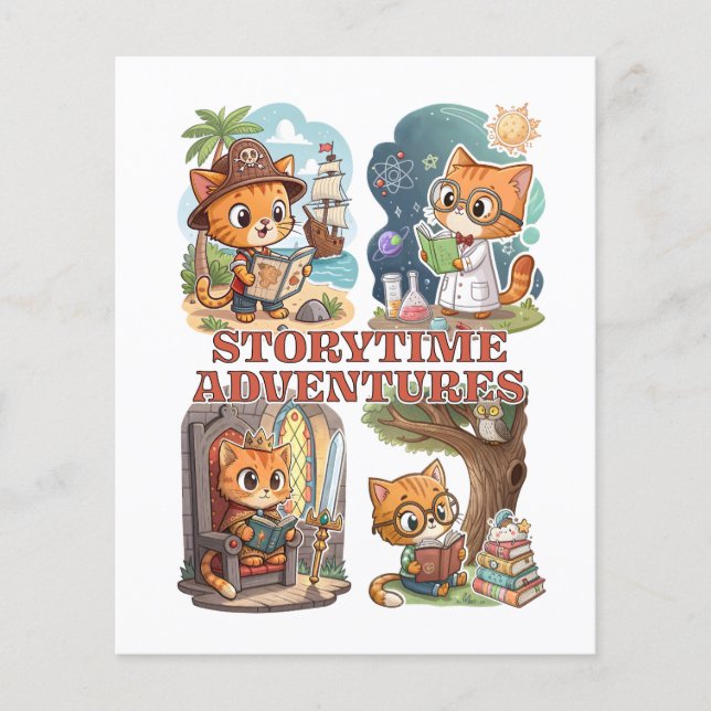 Storytime Adventures – A Journey Through Books Flyer (Vorne)
