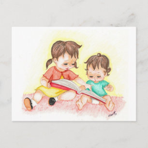Storytime - Kleine Lieben Kunst Postkarte