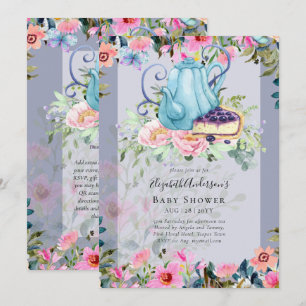 Storytime Tea Party Kinderdusche Einladungen