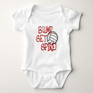 Stoß, Set, Spitze! Volleyball Baby Strampler