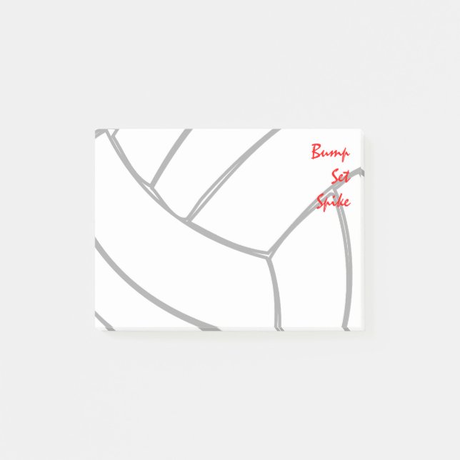 Stoß-Set-Spitzen-Spieler-Volleyball-Zellen Post-it Klebezettel (Vorderseite)
