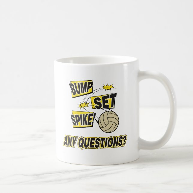Stoß-Set-Spitzen-Volleyball-Geschenk Kaffeetasse (Rechts)