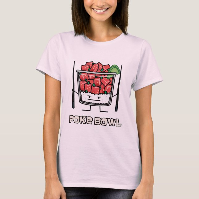 Stoßen Sie Salatessstäbchen aku roher Fische T-Shirt (Vorderseite)
