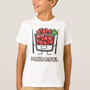 Stoßen Sie Salatessstäbchen aku roher Fische T-Shirt
