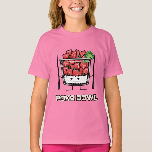 Stoßen Sie Salatessstäbchen aku roher Fische T-Shirt (Vorderseite)