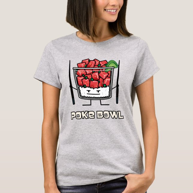 Stoßen Sie Salatessstäbchen aku roher Fische T-Shirt (Vorderseite)