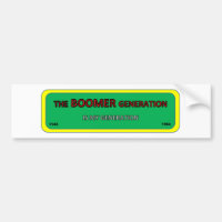 Stoßfänger/Fensteraufkleber BOOMER-Generation