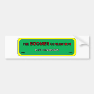 Stoßfänger/Fensteraufkleber BOOMER-Generation Autoaufkleber