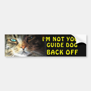 Stoßkatze ist nicht Ihr Blindenhund Autoaufkleber