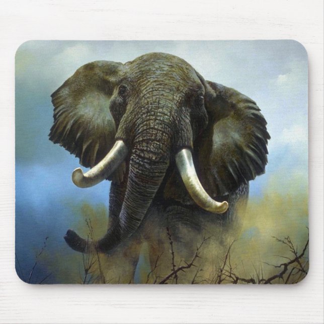 Stoßzähne, Elefanten Mousepad (Vorne)