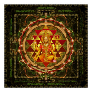 Stotram auf Devi Lakshmi - Shri Yantra- Mahalakshm Poster