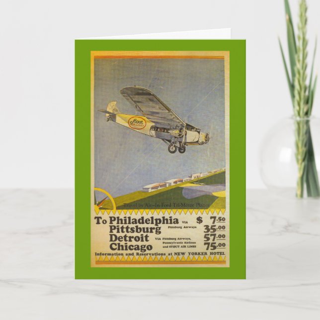 Stout Airlines Karte (Vorderseite)