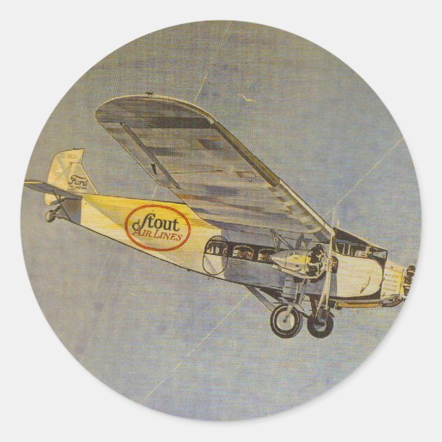 Stout Airlines Runder Aufkleber (Vorderseite)