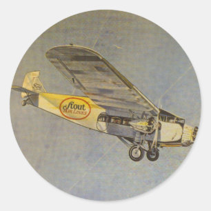 Stout Fluglinien Runder Aufkleber
