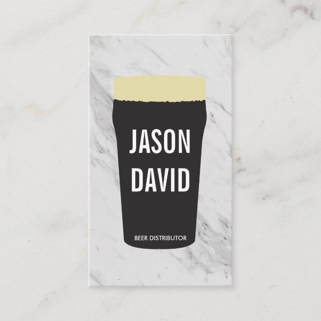Stout Pint Biermarmor Visitenkarte (Vorderseite)