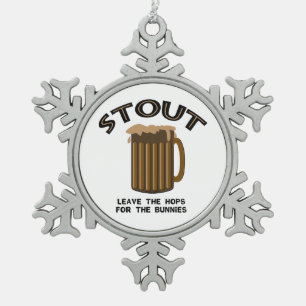 Stout Schneeflocken Zinn-Ornament