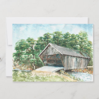Stovall Mill Covered Bridge Watercolor