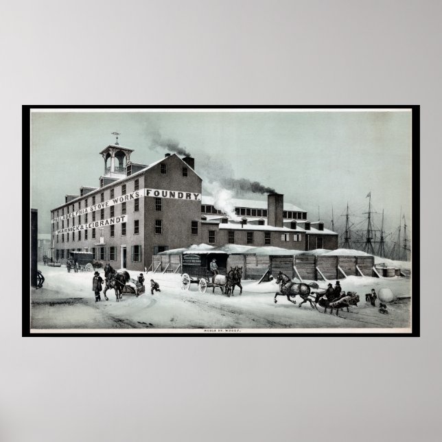 Stove Works Factory Philadelphia PA Print Poster (Vorne)