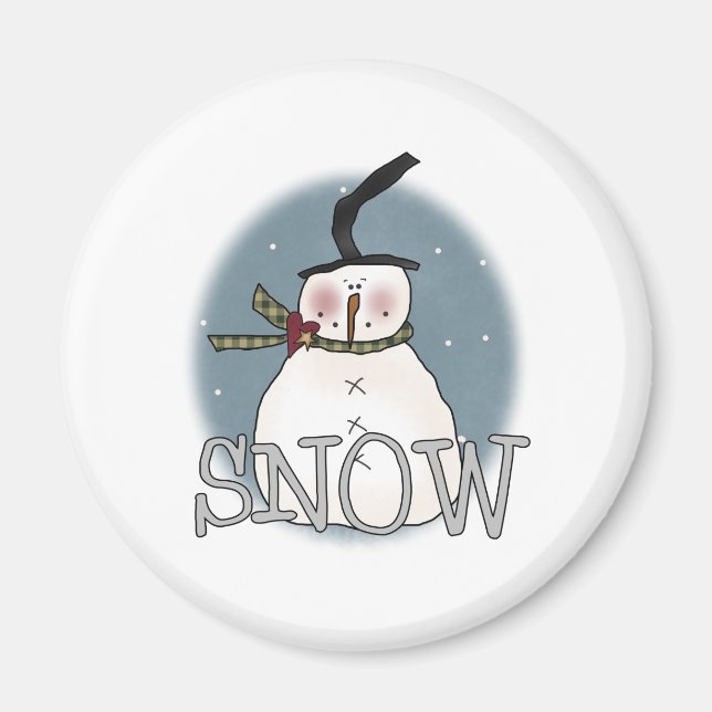 Stovepipe Hat Snowman Magnet (Vorne)