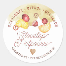 Stovetop Potpourri Klassischer Rundsticker Runder Aufkleber