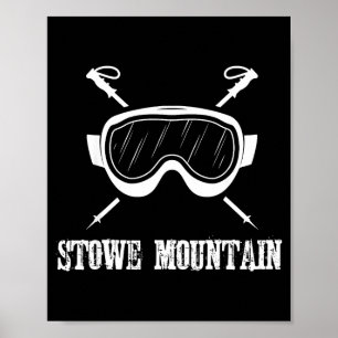 Stowe Berg Vermont Skifahrer Skifahren Ski rustika Poster