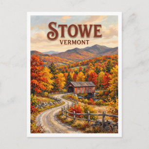 Stowe Country Road Vermont Postkarte