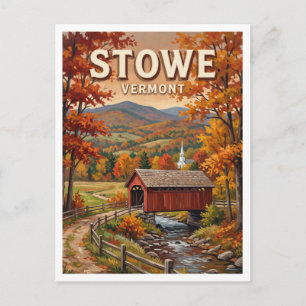 Stowe Hollow Vermont Postkarte