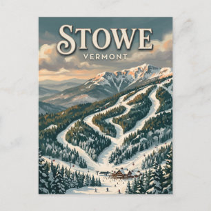 Stowe Mountain Resort Vermont Postkarte