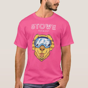 Stowe Vermont - Funny Dog Ski Googles T-Shirt