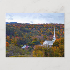 Stowe, Vermont, Gemeinde Kirche, Herbst Postkarte