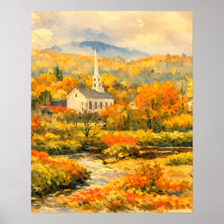 Stowe Vermont Herbst  Poster