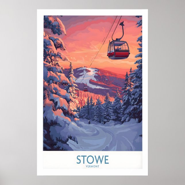 Stowe Vermont Ski Plakat 1 (Vorne)