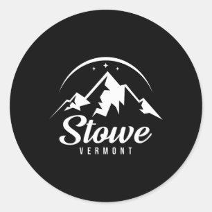 Stowe Vermont Ski Resort Skifahren Snowboarden Runder Aufkleber