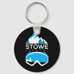 Stowe Vermont Skifahren Schnee Bedeckter Berg Tee Schlüsselanhänger