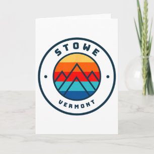 Stowe Vermont Skifahren Snowboarden Ski Familienur Karte