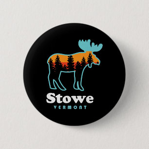 Stowe Vermont Skigebirge Stowe Vt Elch Button