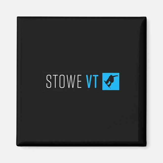 Stowe Vermont Snowboard Box Type Magnet (Vorne)