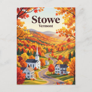 Stowe, Vermont, USA, Herbstlaub Postkarte