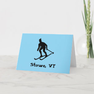 Stowe, VT (New England Ski Town) Vermont Dankeskarte