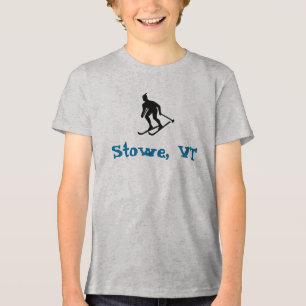 Stowe, VT (Ostküste Skifahren) Skiort Kinder Tri-Blend Shirt