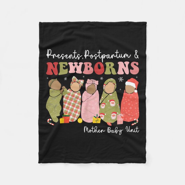 Stpartum &amp; Neugeborene Mutter Kinderkrippe Chr Fleecedecke (Vorderseite)